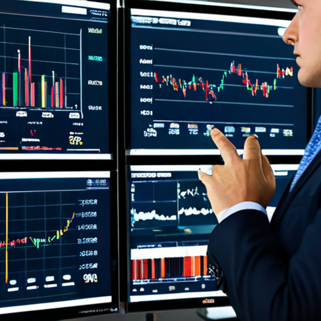 A focused professional investment fund advisor, fully clothed in a sharp, modest business suit, intently analyzing complex financial charts and data on multiple large screens in a sleek, modern trading room. The scene emphasizes a deep understanding of market trends and investment products. Perfect anatomy, correct proportions, natural pose, well-formed hands, proper finger count. Professional photography, high detail, sharp focus, vibrant colors, cinematic lighting, safe for work, appropriate content, professional, family-friendly.