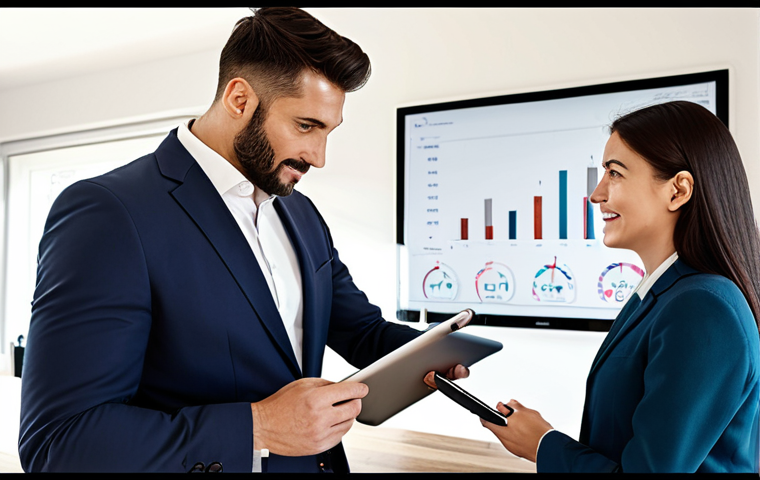 **

"A professional financial advisor, fully clothed in a tailored business suit, assisting a young couple in their bright, modern home, discussing investment options with charts and graphs displayed on a tablet, natural lighting, perfect anatomy, family-friendly, safe for work, appropriate content, professional."

**