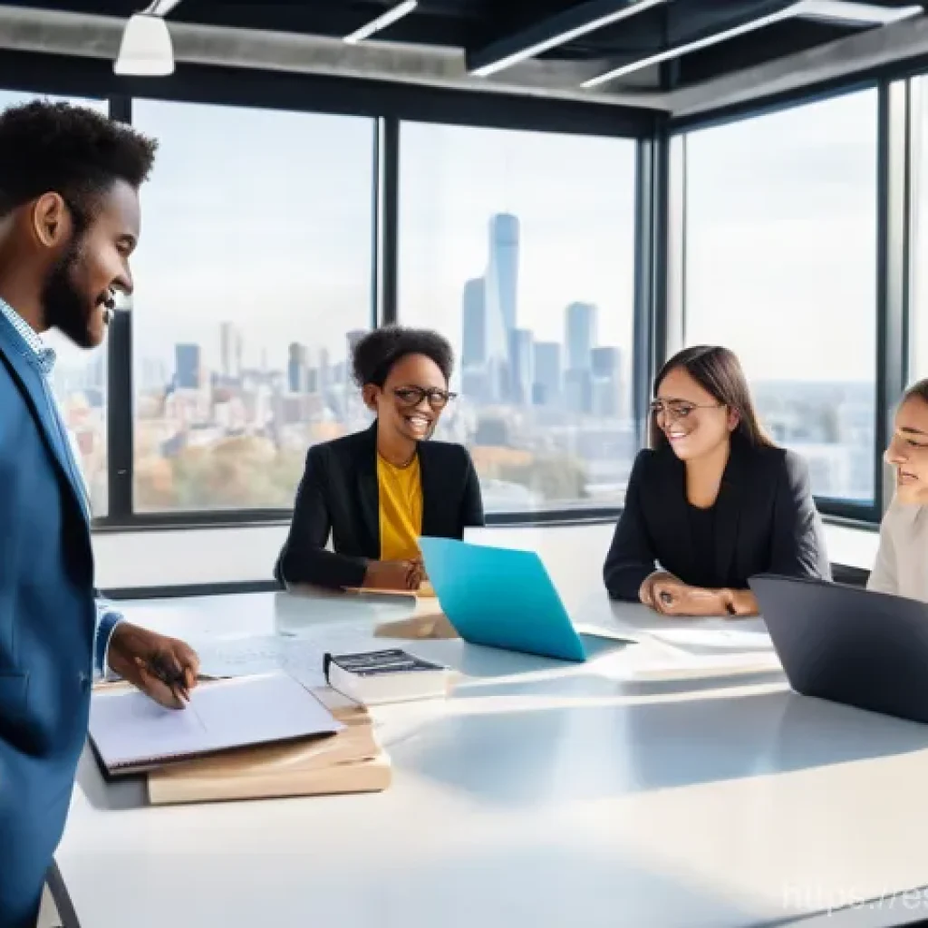 펀드투자상담사 관련 자격증 동향 - A dynamic and diverse group of five young professionals, aged 22-30, enthusiastically collaborating ...
