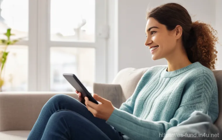 펀드투자상담사와 금융 시장 변화 사례 - **Prompt:** A young Spanish woman, around 25-30 years old, with a warm smile, sitting comfortably on...