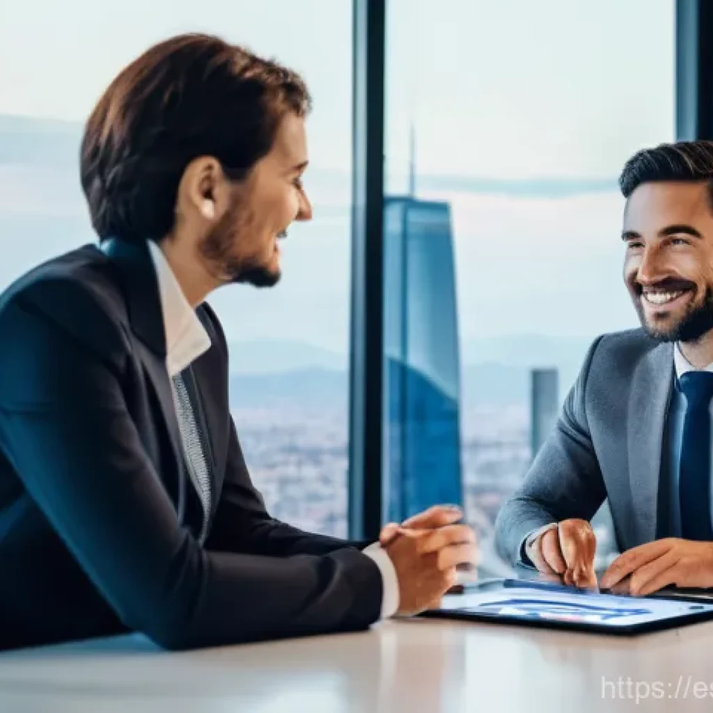 펀드투자상담사로 성공하는 비결 - **Prompt 1: Humanizing Technology in Financial Advisory**
"A professional Spanish financial advi...