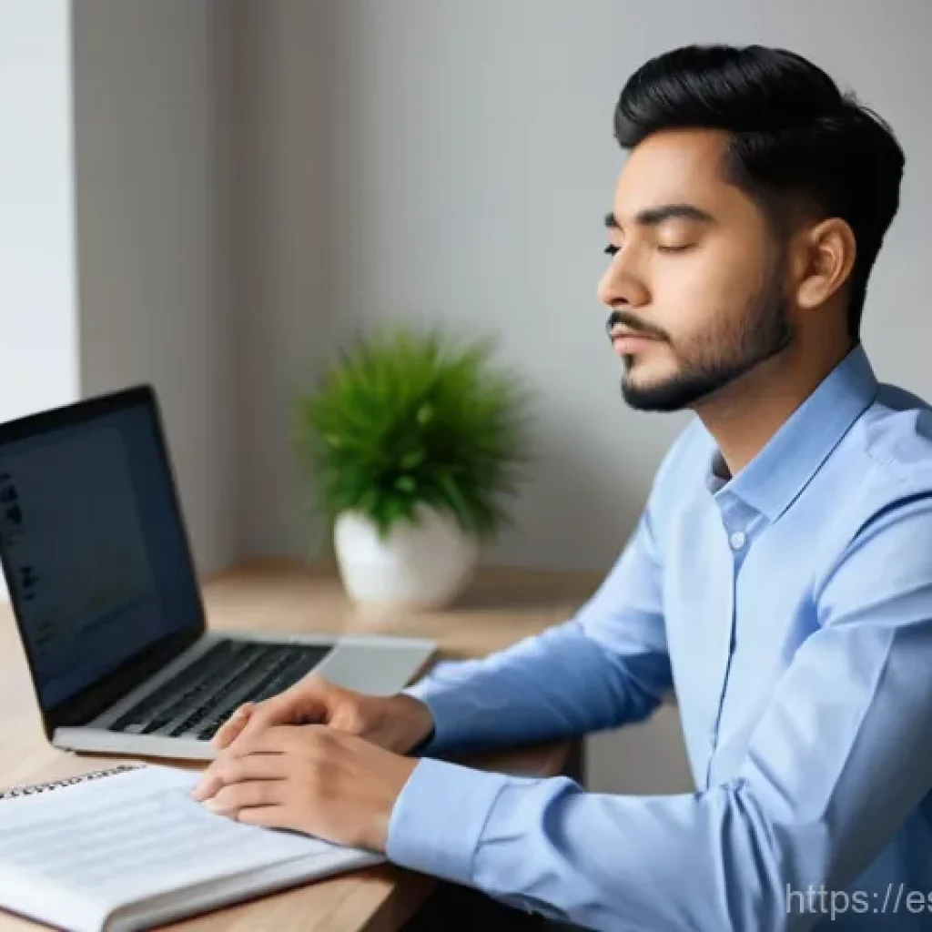 펀드투자상담사 시험 대비 멘탈 관리 - **Prompt 1: Serene Focus and Mindfulness in Study**
"A young adult, gender-neutral, approximatel...