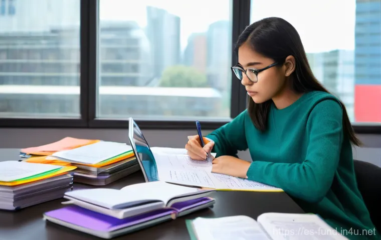 펀드투자상담사 시험 준비 시 흔한 실수 - **Prompt:** A young adult, dressed in comfortable everyday clothing (like a sweater and jeans), sits...