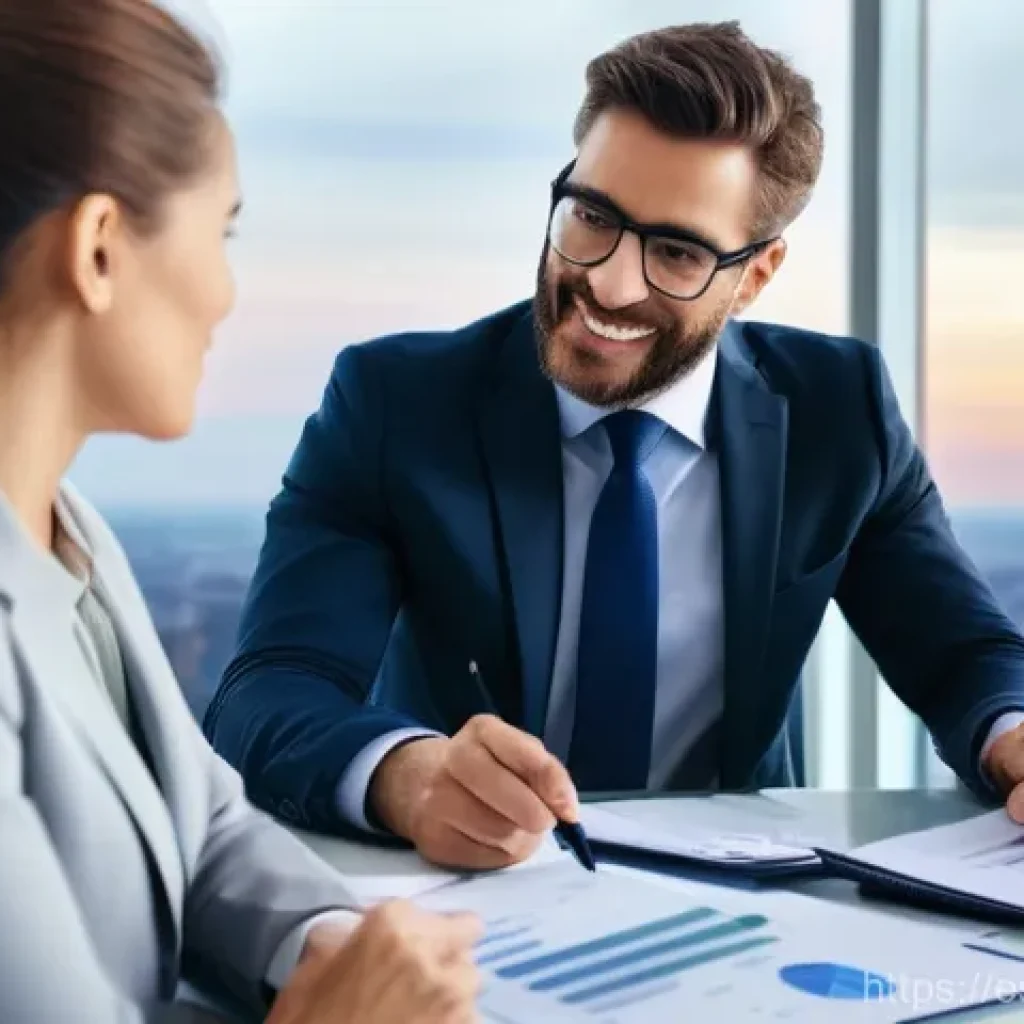 펀드투자상담사와 자산 관리 사례 연구 - **Prompt: The Guiding Hand of a Financial Advisor**
"A bright and inviting scene set in a modern...