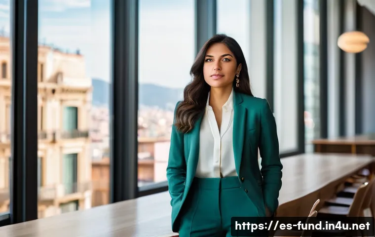 펀드투자상담사로 일하며 느낀 보람 - **Prompt:** A determined young Latina woman, approximately 30 years old, with long dark hair, stands...