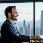 펀드투자상담사 채용 트렌드 - **Prompt:** A diverse, professional financial advisor (woman in her 30s-40s) is seated at a sleek, m...