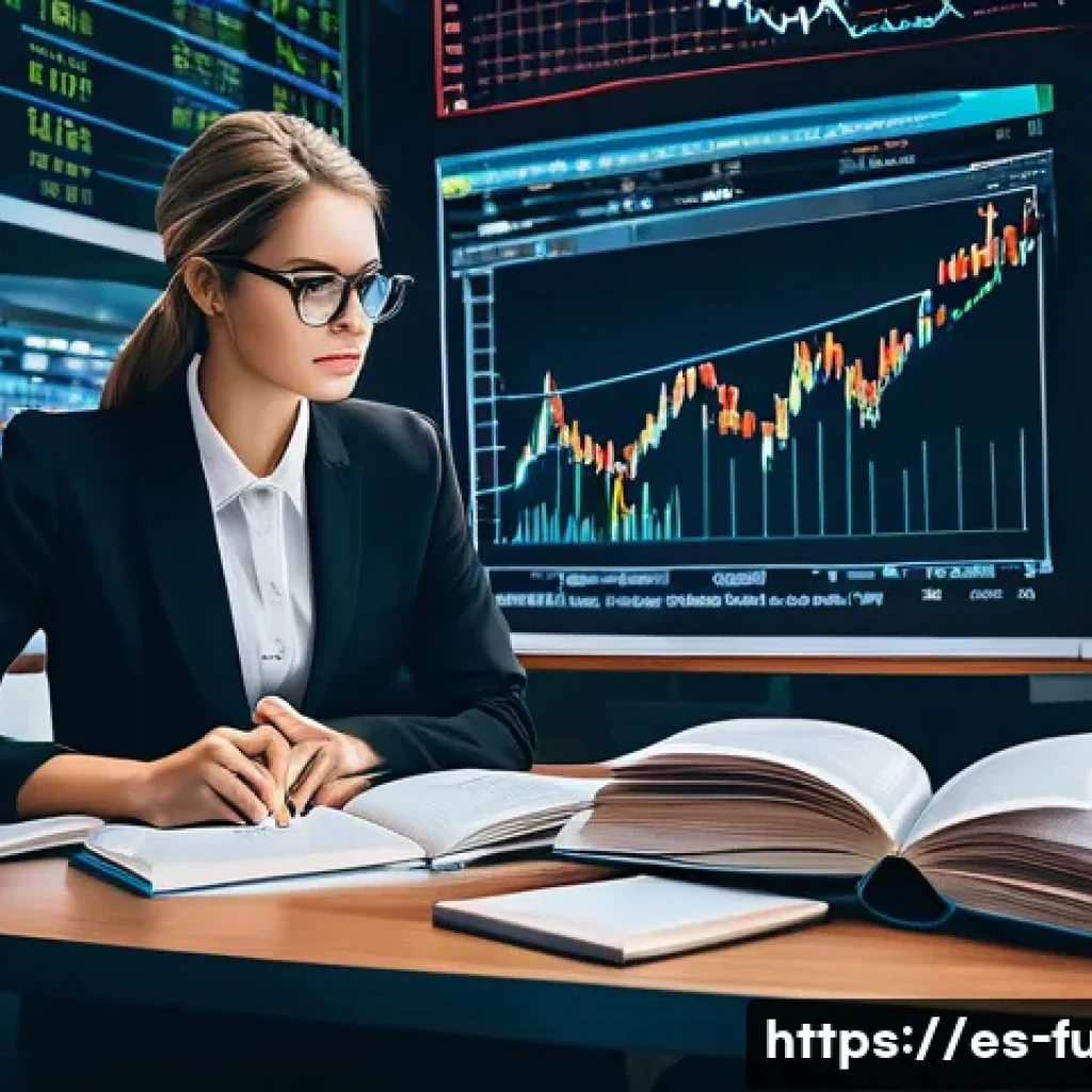 펀드투자상담사 실무와 이론 차이점 - **Prompt:** A dynamic scene contrasting financial theory with market reality. On the left, a well-or...